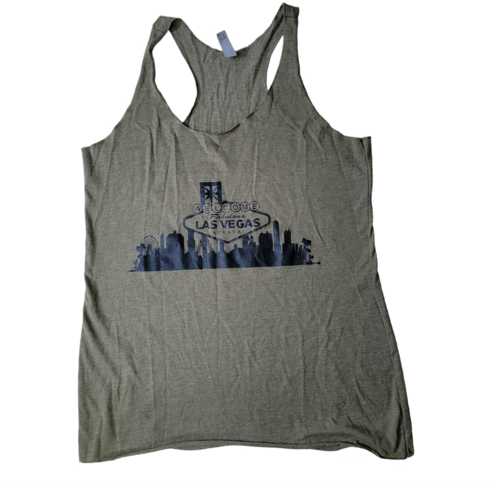 Las Vegas Skyline Racerback Tank Top Size Large